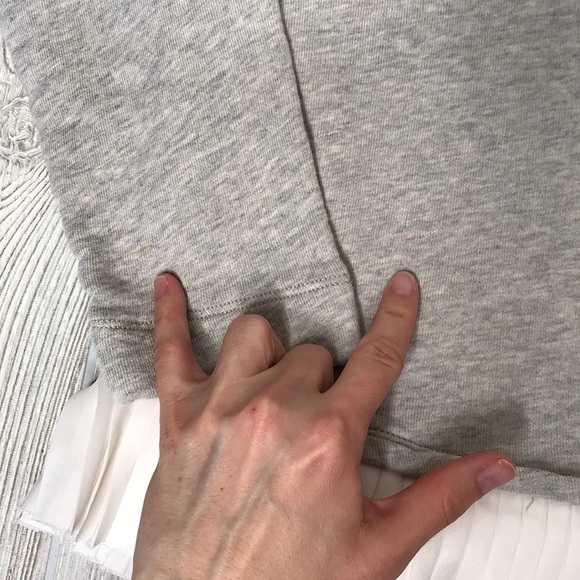 J. Crew Ruffle Hem Gray Crew Sweatshirt - Picture 11 of 11